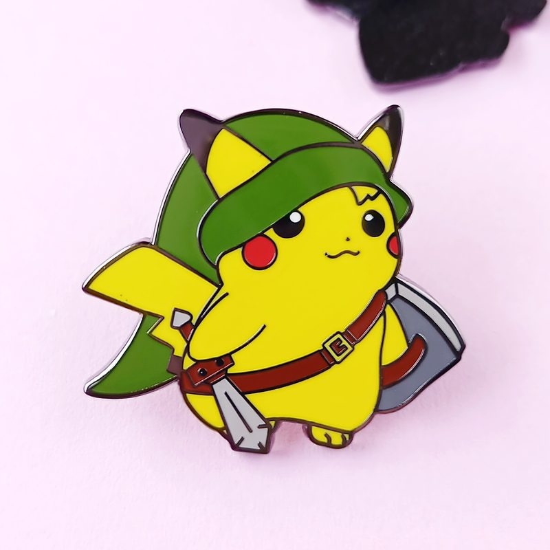 Kawaii Pikachu tecknad brosch