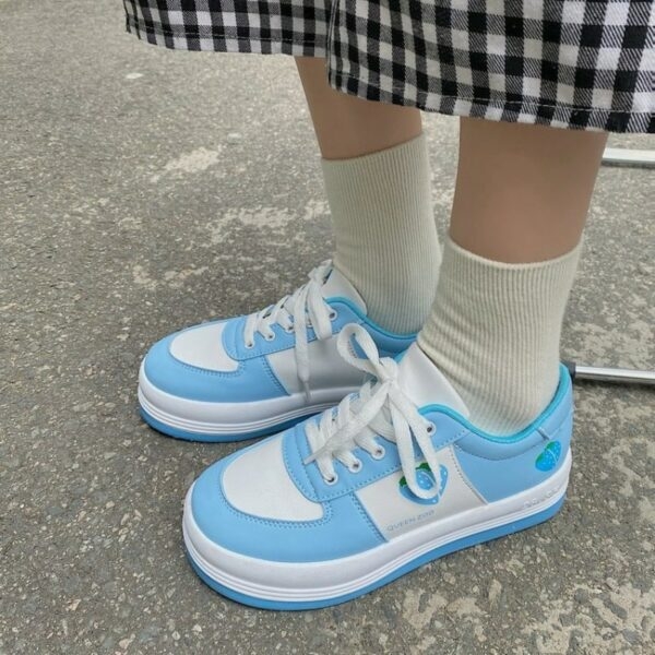 Harajuku Kawaii Fashion Клубничные молочные кроссовки Повседневная обувь каваи