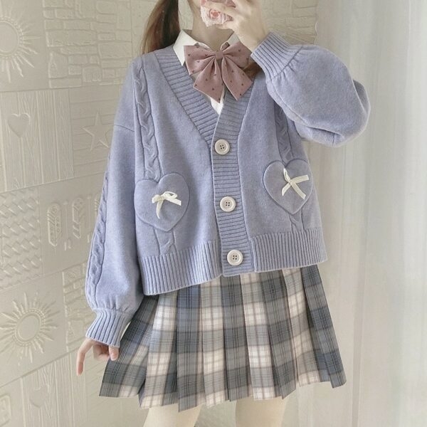 Suéter de uniforme escolar juvenil Kawaii Kawaii japonês