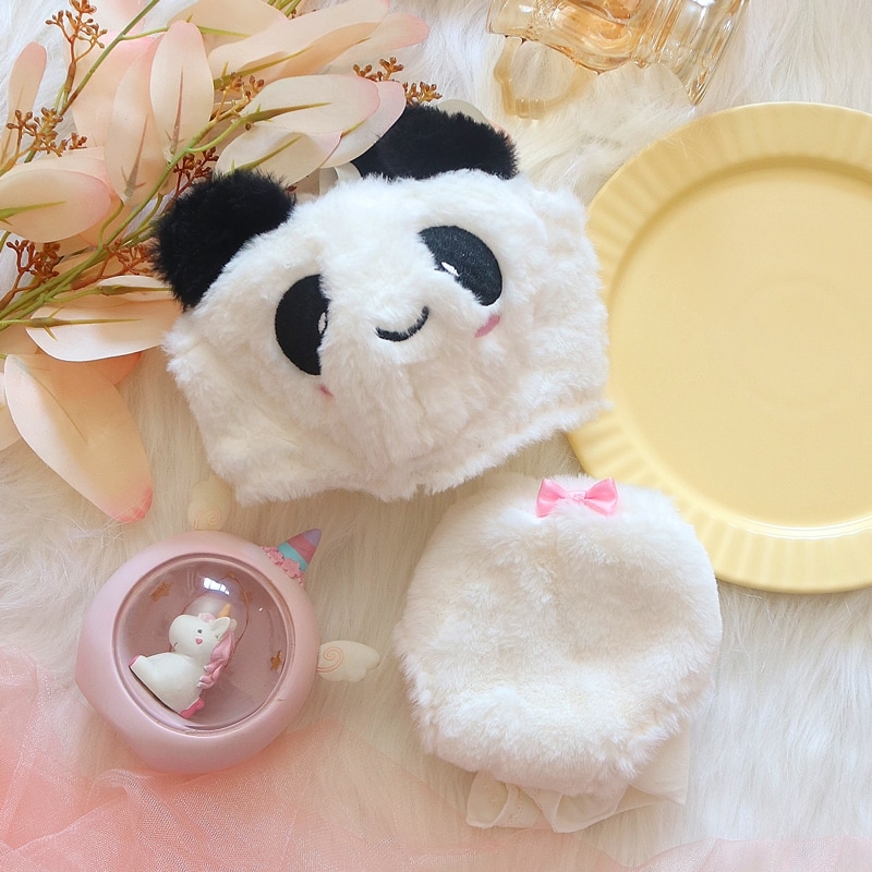 Luxurious Panda Plush Bra Set - Soft and Sexy Women's