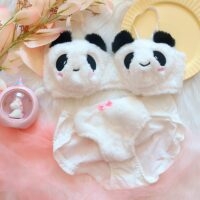 Komplet bielizny Fuzzy Panda Śliczne kawaii