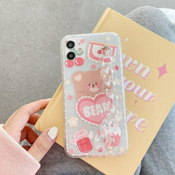 Cartoon Bear Bracelet IPhone Case - Kawaii Fashion Shop | Cute Asian ...