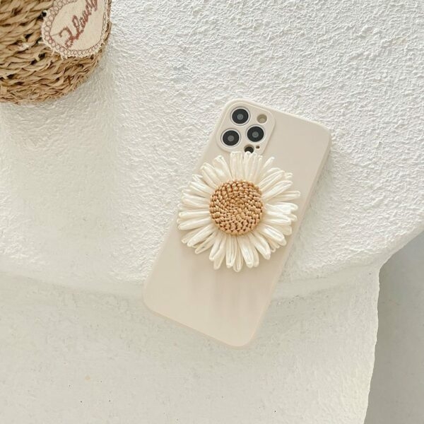 Flor de margarita de tejido blanco Funda y vinilo para iPhone margarita kawaii