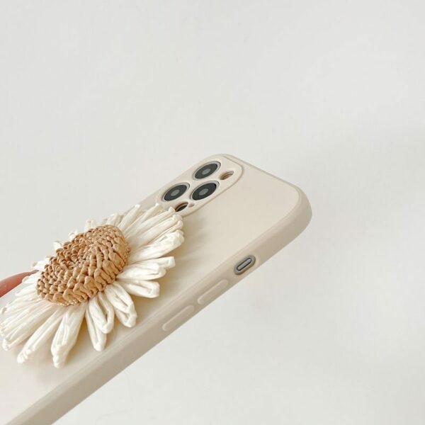 Weiße iPhone-Hülle mit Gänseblümchenmuster Gänseblümchen kawaii