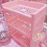 تخزين ثلاثي الطبقات من Kawaii Pink كاواي الوردي