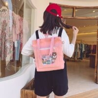 Sacola Monocromática Vitality Girl Bolsas de ombro kawaii