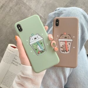 Cute Bears Bubble Tea iPhone Case