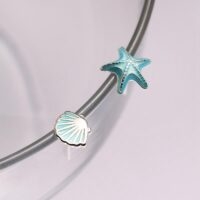 Sea Shell oregelbundna silverörhängen Örhängen kawaii