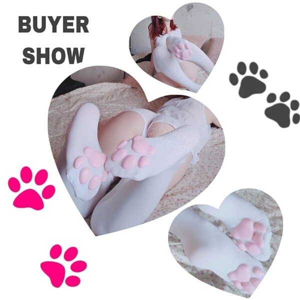 3d Cute Cat Paw Pad Thigh High Socks Cat Paw kawaii