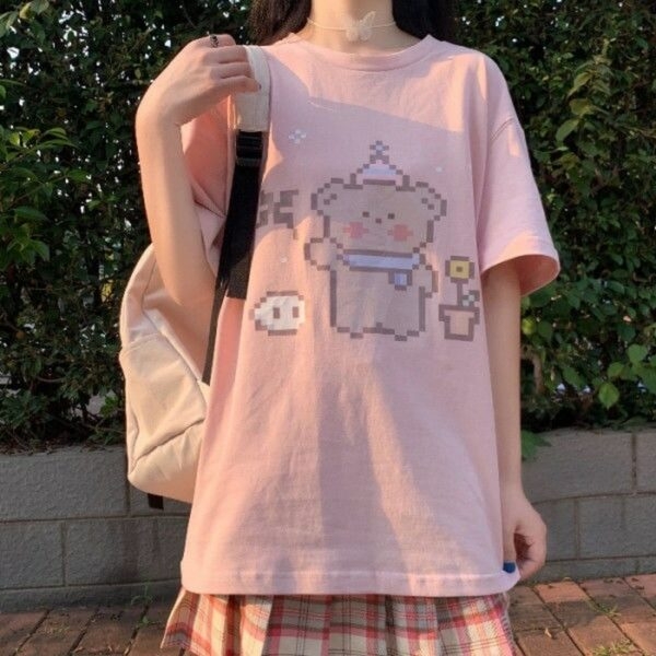 تي شيرت Kawaii Japan Cute Bear
