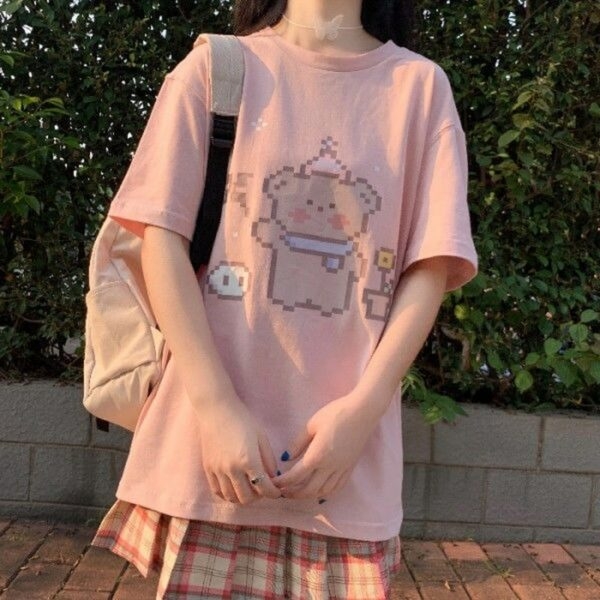 Kawaii Japan かわいいくまさん Tシャツ
