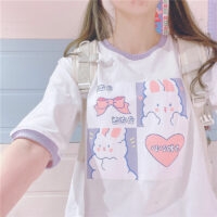 Каваи-футболки с героями мультфильмов в японском стиле Мультфильм каваи