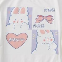 Kawaii japansk stil tecknade T-shirts Tecknad kawaii