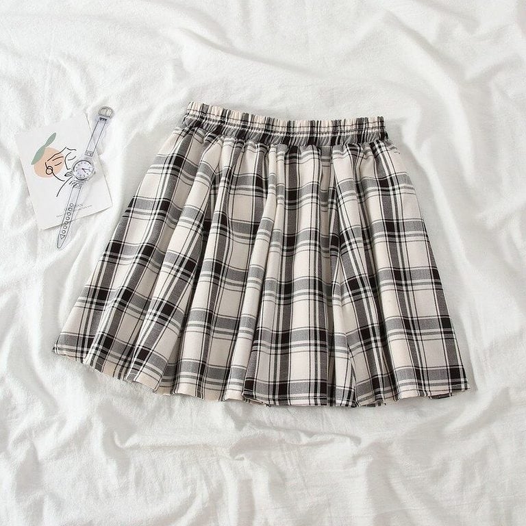 Kawaii Soft Girl Plaid Mini Skirts - Kawaii Fashion Shop | Cute Asian ...
