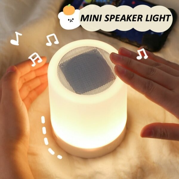 Bluetooth-högtalare med färgglad nattlampa Kreativ kawaii