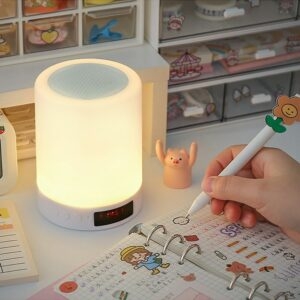 Haut-parleur Bluetooth avec lampe de nuit colorée