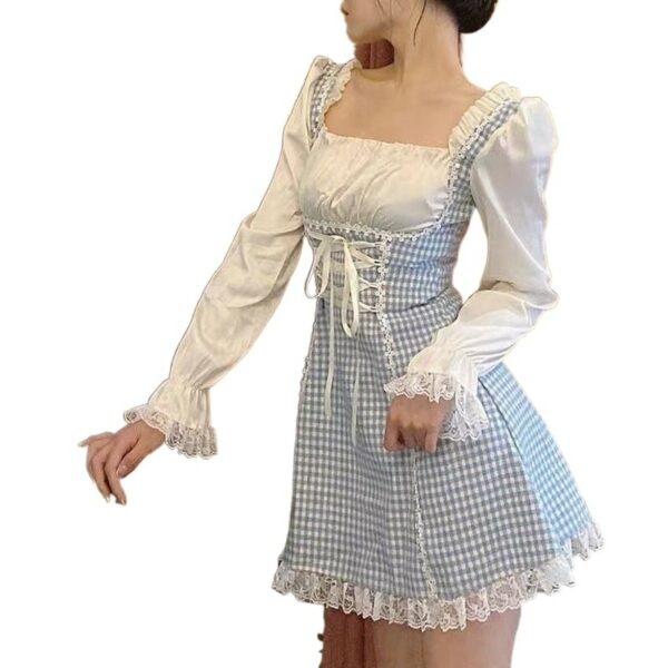 Francuska sukienka w stylu vintage ze słodką wróżką Kawaii wróżka
