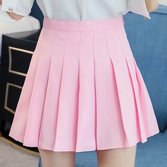 Kawaii White Pleated Skirt - Kawaii Fashion Shop | Cute Asian Japanese ...