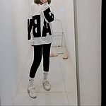 Sudadera blanca suelta de moda coreana