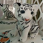 Brinquedo de Pelúcia Tigre Branco Kawaii