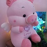 Lindos brinquedos de pelúcia de porco anjo gordo