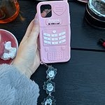 Kawaii Retro Rosa hjärta iPhonefodral