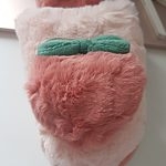 Pantuflas esponjosas de melocotón Kawaii