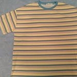 느슨한 빈티지 다채로운 줄무늬 티셔츠