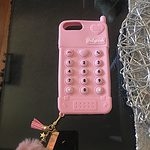かわいいレトロなピンクのハートの iPhone ケース