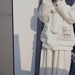 카와이이 귀여운 곰 자수 스웨트셔츠