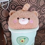 Peluche Kawaii Bubble Tea Bunny Bear avec couvercle