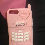 Capa para iPhone com coração rosa retrô Kawaii
