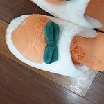 Pantuflas esponjosas de melocotón Kawaii