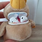 Estuche de AirPods de pato de peluche de dibujos animados lindo