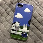 かわいい牛うさぎの雲 iPhone ケース
