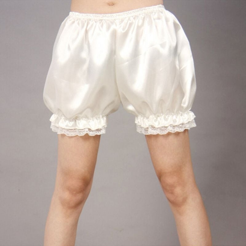 Shorts de seda com renda Lolita Girls