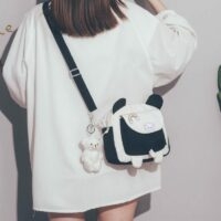 Bolsas de ombro de lona da moda Tela kawaii