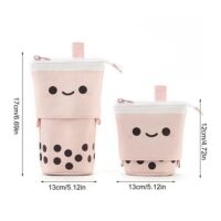 Simpatico astuccio con design a forma di tè al latte boba kawaii