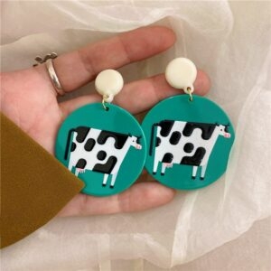 Cute Simple Milk Cow Earrings