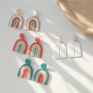Kawaii Rainbow Earrings Boho kawaii