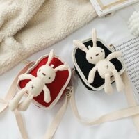 일본 카와이 토끼 배낭 가죽끈 가방 귀엽다