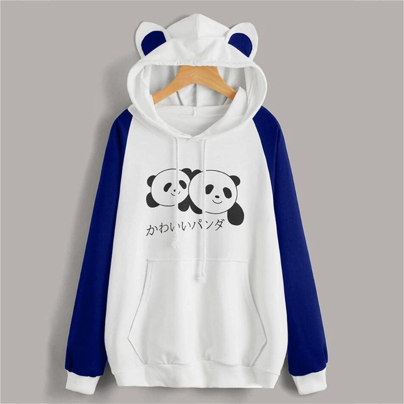 Söt tecknad Panda-tröja
