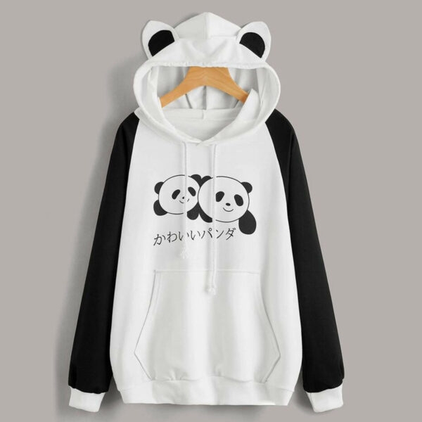 Söt tecknad Panda-tröja Tecknad kawaii