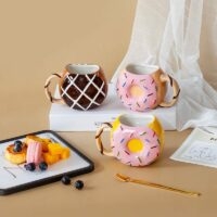 Керамическая чашка Kawaii Donut Мультфильм каваи