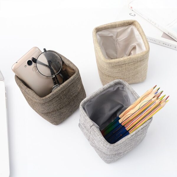 Porta-canetas de mini pano criativo e simples Kawaii criativo