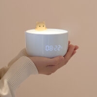 Cute LED Teacup Cat alarm clock light Cat kawaii