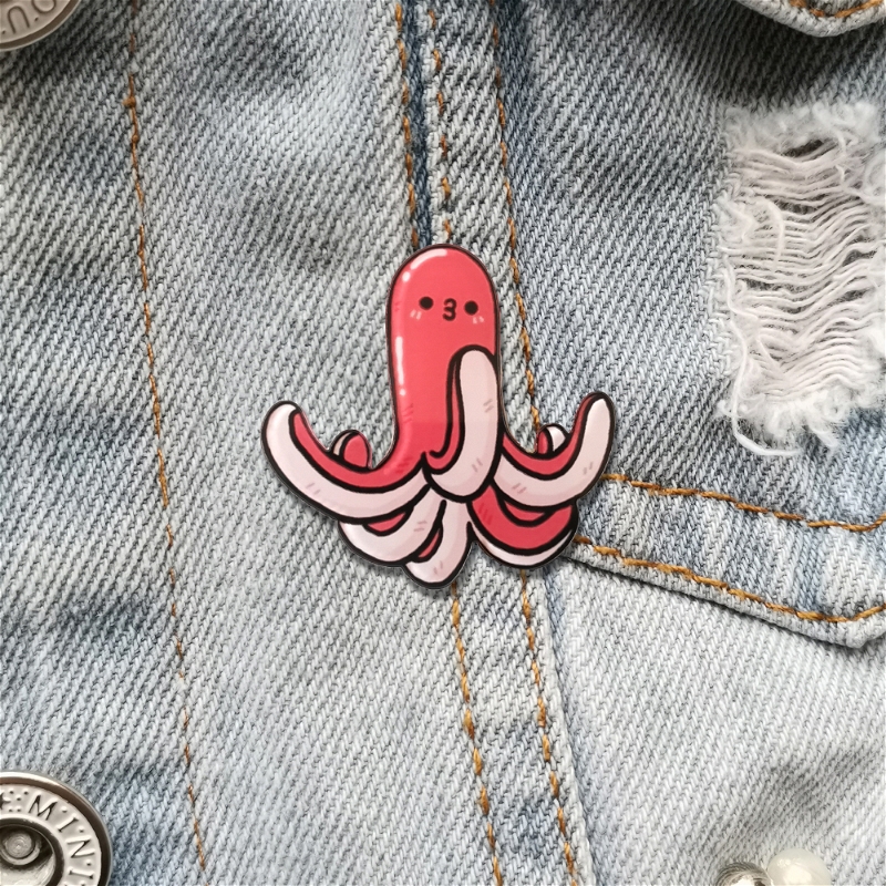 Cute Octopus Enamel Pins