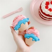 Kawaii Ice Cream Cone Airpods-fodral Glass kawaii