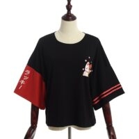 T-shirt con stampa giapponese Lucky Cat Kawaii giapponese
