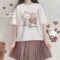 Kawaii Bunny Cookie T-shirt kanin kawaii
